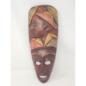 African‎ Wooden Tribal Mask Hand Carved Wall Hanging Art